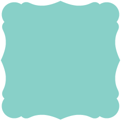 Turquoise - Victorian Card -  7 1/4 x 7 1/4  - 25/pk