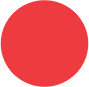 Bright Red  - Circle Card 3 3/4 inch  - 25/pk
