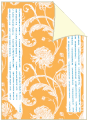 Chrysanthemum Orange/Butter Backing Card with Liner - 5 1/4 x 7 1/4 - 25/pk