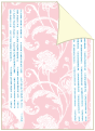 Chrysanthemum Pink/Snow Backing Card with Liner - 5 1/4 x 7 1/4 - 25/pk