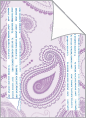 Paisley Violet/Quartz Backing Card with Liner - 5 1/4 x 7 1/4 - 25/pk