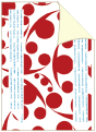 Swirling Dot Red/Snow Backing Card with Liner - 5 1/4 x 7 1/4 - 25/pk