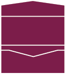 Linen Burgundy Pocket Invitation Style A -  4 x 9  - 10/pk