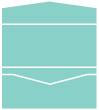 Turquoise Pocket Invitation Style A -  4 x 9  - 100lb. - 10/pk