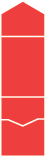 Bright Red Pocket Invitation Style A -  4 1/8 x 5 1/2  - 100lb. - 10/pk