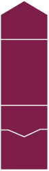 Linen Burgundy Pocket Invitation Style A -  4 1/8 x 5 1/2  - 10/pk