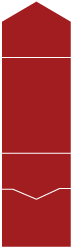 Red Pocket Invitation Style A -  4 1/8 x 5 1/2  - 10/pk