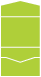 Apple Green Pocket Invitation Style A -  5 1/2 x 4 1/8  - 10/pk