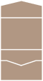 Taupe Brown Pocket Invitation Style A -  5 1/2 x 4 1/8  - 100lb. - 10/pk