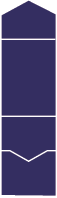 Marine Blue Pocket Invitation Style A -  5 1/4 x 7 1/4  - 80lb. - 10/pk