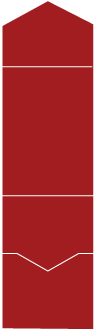 Red Pocket Invitation Style A -  5 1/4 x 7 1/4  - 10/pk