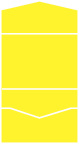 Bright Yellow Pocket Invitation Style A -  7 1/4 x 5 1/4  - 100lb. - 10/pk
