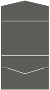 Linen Charcoal Pocket Invitation Style A -  7 1/4 x 5 1/4  - 10/pk