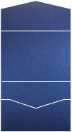 Stardream Iris Blue Pocket Invitation Style A -  7 1/4 x 5 1/4  - 10/pk