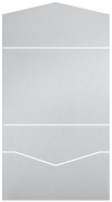 Stardream Silver Pocket Invitation Style A -  7 1/4 x 5 1/4  - 10/pk