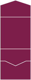 Linen Burgundy Pocket Invitation Style A -  5 3/4 x 5 3/4  - 10/pk