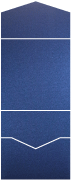 Stardream Iris Blue Pocket Invitation Style A -  5 3/4 x 5 3/4  - 10/pk