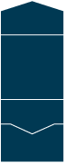 Midnight Blue Pocket Invitation Style A -  5 3/4 x 5 3/4  - 80lb. - 10/pk
