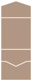 Taupe Brown Pocket Invitation Style A -  5 3/4 x 5 3/4  - 100lb. - 10/pk