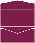 Linen Burgundy Pocket Invitation Style A -  3 1/16 x 6 1/4  - 10/pk