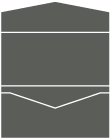 Linen Charcoal Pocket Invitation Style A -  3 1/16 x 6 1/4  - 10/pk