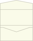 Natural White Linen Pocket Invitation Style A -  3 1/16 x 6 1/4  - 10/pk