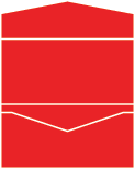 Linen Scarlet Pocket Invitation Style A -  3 1/16 x 6 1/4  - 10/pk