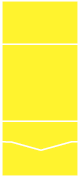 Bright Yellow Pocket Invitation Style B -  7 1/8 x 7 1/8  - 100lb. - 10/pk