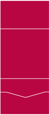 Linen Scarlet Pocket Invitation Style B -  7 1/8 x 7 1/8  - 10/pk