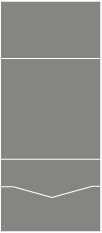 Dark Grey Pocket Invitation Style B -  7 1/8 x 7 1/8  - 80lb. - 10/pk