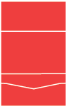 Bright Red Pocket Invitation Style B -  5 3/4 x 8 3/4  - 100lb. - 10/pk