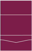 Linen Burgundy Pocket Invitation Style B -  5 3/4 x 8 3/4  - 10/pk