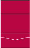 Linen Scarlet Pocket Invitation Style B -  5 3/4 x 8 3/4  - 10/pk