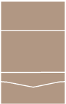 Taupe Brown Pocket Invitation Style B -  5 3/4 x 8 3/4  - 100lb. - 10/pk