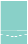 Turquoise Pocket Invitation Style B -  5 3/4 x 8 3/4  - 100lb. - 10/pk