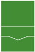 Linen Leaf Green Pocket Invitation Style C -  4 1/8 x 5 1/2  - 10/pk