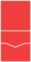 Bright Red Pocket Invitation Style C -  5 3/4 x 5 3/4  - 100lb. - 10/pk
