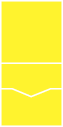 Bright Yellow Pocket Invitation Style C -  5 3/4 x 5 3/4  - 100lb. - 10/pk