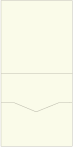 Natural White Linen Pocket Invitation Style C -  5 3/4 x 5 3/4  - 10/pk