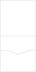 Solar White Linen Pocket Invitation Style C -  5 3/4 x 5 3/4  - 10/pk
