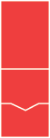 Bright Red Pocket Invitation Style C -  5 1/8 x 7 1/8  - 100lb. - 10/pk