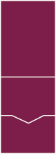 Linen Burgundy Pocket Invitation Style C -  5 1/8 x 7 1/8  - 10/pk