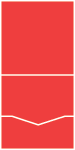 Bright Red Pocket Invitation Style C -  7 x 7  - 100lb. - 10/pk