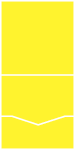 Bright Yellow Pocket Invitation Style C -  7 x 7  - 100lb. - 10/pk