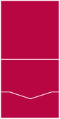 Linen Scarlet Pocket Invitation Style C -  7 x 7  - 10/pk