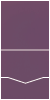 Metallic Violet Pocket Invitation Style C -  7 x 7  - 10/pk