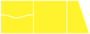 Bright Yellow Pocket Invitation Style G -  6 1/4 x 6 1/4  - 100lb. - 10/pk