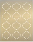 Stardream Gold Leaf Exacto Labels -Vintage 2 1/4 x 2 1/4 - 12 Labels/Sh - 5 Sh/Pk