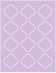 Purple Lace Exacto Labels -Vintage 2 1/4 x 2 1/4 - 12 Labels/Sh - 5 Sh/Pk
