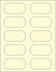 Crest Baronial Ivory Exacto Labels - Retro 1 3/4 x 3 1/2 - 10 Labels/Sh - 5 Sh/Pk